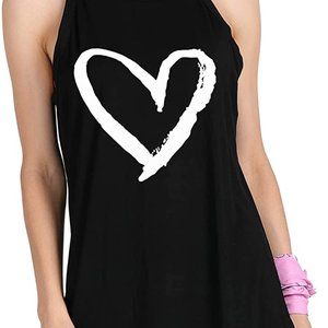 Womens Tank Tops Summer Sleeveless Vests Halter Loose Fit Camisole High Neck Bea
